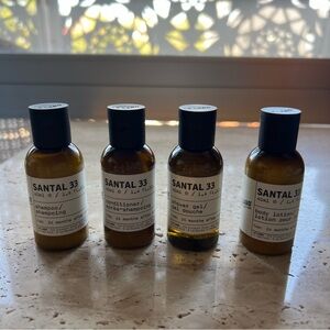 le labo santal 33 travel size minis shampoo conditioner body wash lotion salts